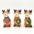 thumbnail image 3 of Michellecmm Christmas Reindeer Table Decoration Cute Resin Elk Deer Figurine Desk Statues Centerpieces for Home Countertop Decor, 3 of 10