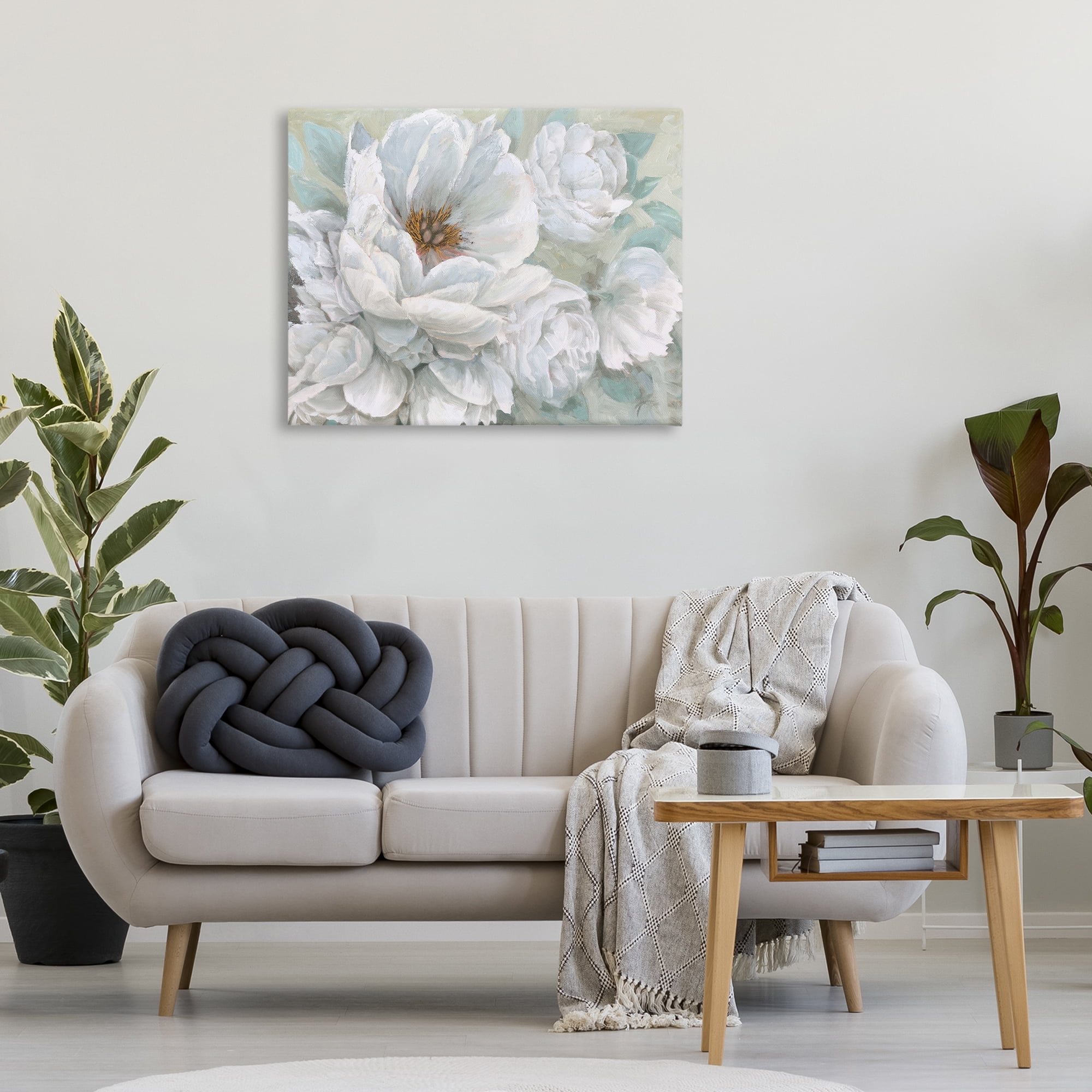 Stupell Industries White Beauty Bouquet Botanical & Floral Painting Gallery Wrapped Canvas Art Print Wall Art, 40 x 30