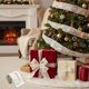 thumbnail image 2 of Arcos de Navidad para el Envoltorio de Regalos Cinta de Satén de Seda de Champaña 200x6.3cm, Cinta de Navidad para la Decoración Del Árbol de la Caja de Regalos Rosa Blanca Plata Copo de Nieve Plaid, 2 of 6