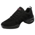 thumbnail image 1 of Zapatos de jazz transpirables con cordones zapatillas de plataforma con suela dividida zapatos de baile para mujer, 1 of 9