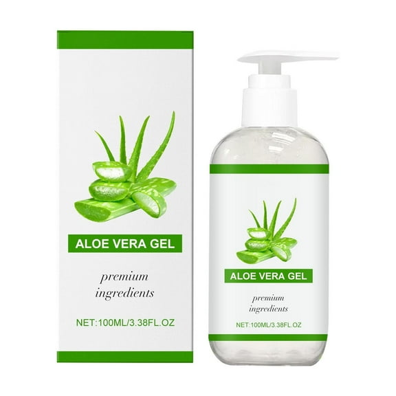 HHBEAUTY Organic Aloe Vera Gel 100ml, After Sun Care And Sunburn Relief with Pure Aloe Vera Gel Face&Hair, Sun Burn Moisturizer, Cooling, Soothing Instant Relief for Skin
