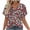 #089-Black, variant on Craaazy Women's Casual Prints Loose Breathable V Neck Short Sleeve Cozy Tops Gifts