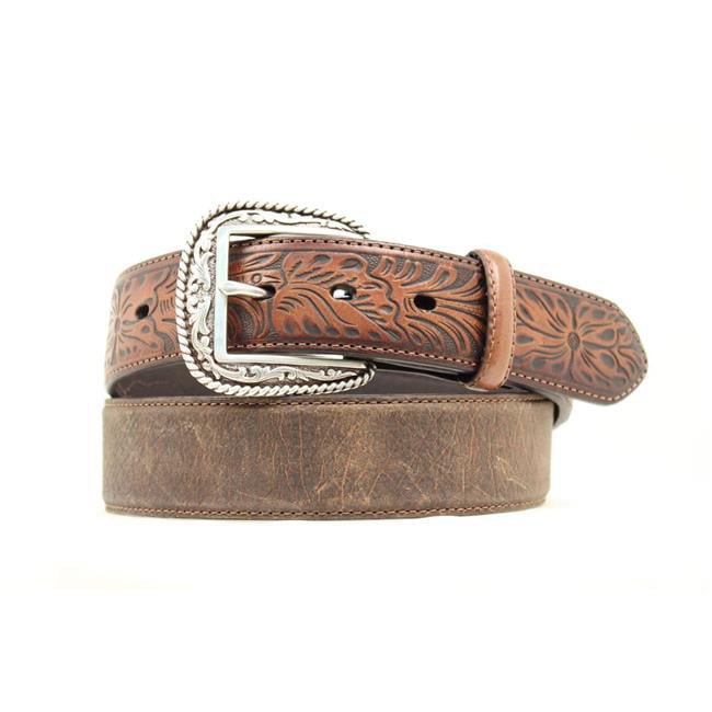Ariat A1010402-36 Mens Tooled Leather Belt, Brown - Size 36 - Walmart.com
