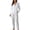 White, variant on MEICHEN Pajamas for Women Set Women Casual Lapel Button Print Two Piece Long Sleeve Pajamas Pajamas Suit Women's Sleepwear