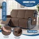 thumbnail image 3 of Funda de sofá reclinable TAOCOCO, impermeable, marrón, 195 cm, 3 plazas, 3 of 8