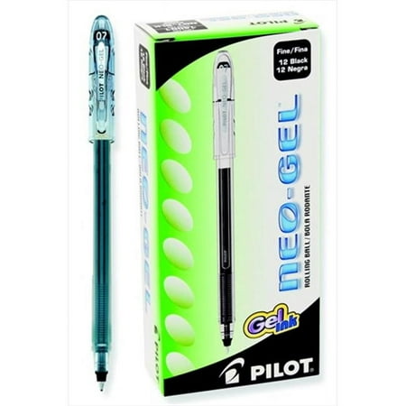 PILOT 081651 Neo-Gel Acid-Free Water Resistant Roller Ball Pen, Fine Tip, Red, Pack Of 12