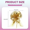 thumbnail image 2 of Uxcell Large Pull Bow Gift Wrapping, Ribbon Organza Metallic Green Bows for Gift Wrapping Wedding Baskets Car Gold, 2 of 7