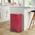thumbnail image 5 of PayLessHere 13Gal Red Trash Can - Stainless Steel w/Foot Pedal & Soft Close, 5 of 7