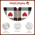 thumbnail image 5 of Kll Heart Black Buffalo Plaid Gingham Christmas Tree Skirt 30",Party Decorations Farmhouse For Christmas Decorations Holiday Party, 5 of 8
