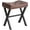 Dark Brown, variant on U-Shaped PU Vanity Stool, Square Makeup Chair with X-Leg, Ottoman Seat Footrest Stool, Multi-Use as Small Side Table, for Bedroom, Living Room, Black WBD019B