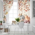 thumbnail image 5 of Fsddascl Orange Fall Blackout Curtains for Bedroom/Living Room, Thermal Insulated Kitchen Curtains, Thanksgiving Pumpkins Botanical Autumn Grommet Darkening Window Treatment Drapes 27.5"x39"x2, 5 of 6