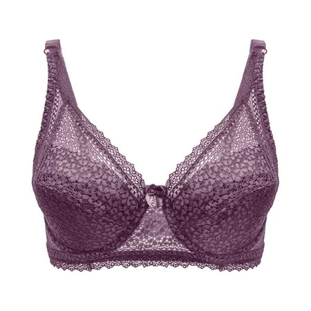 KBKYBUYZ Womens Solid Lace Lingerie Bras Plus Size Underwear Bralette Bras Comfortable Bra