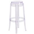 thumbnail image 1 of Tabouret de bar transparent de 29,75 po de hauteur, 1 of 9