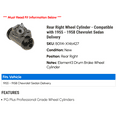 thumbnail image 2 of Rear Right Wheel Cylinder - Compatible with 1955 - 1958 Chevy Sedan Delivery 1956 1957, 2 of 2