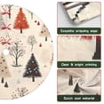 thumbnail image 6 of Christmas Tree Skirt,Beige Christmas Tree Pattern Christmas Tree Decor with Red Ribbon Ties,Round Shape,Christmas Decorations for Home 48"x48", 6 of 7