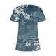 thumbnail image 5 of ICHUANYI Clearance Fashion Womens Casual Printed Square Neck Short Sleeve Buttons Tops Loose Blouses(Blue, XL) ICHUANYI WER2023080707492, 5 of 5