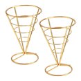 thumbnail image 1 of Soportes de acero inoxidable para conos de helado, papas fritas, exhibición de conos de comida para waffles, pizzas, charcutería, artículos para fiestas de restaurantes y cocinas., 1 of 8