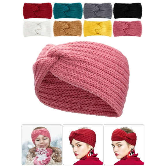 Luxtrada Knit Wide Headband for Winter Women Ear Warmers Headbands Thick headbands for Women Girls (Yellow)