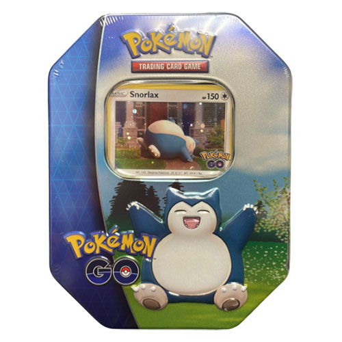 Pokemon GO 2022 Collectible Sealed Tin SNORLAX (4 Packs, 2 Foils & 1