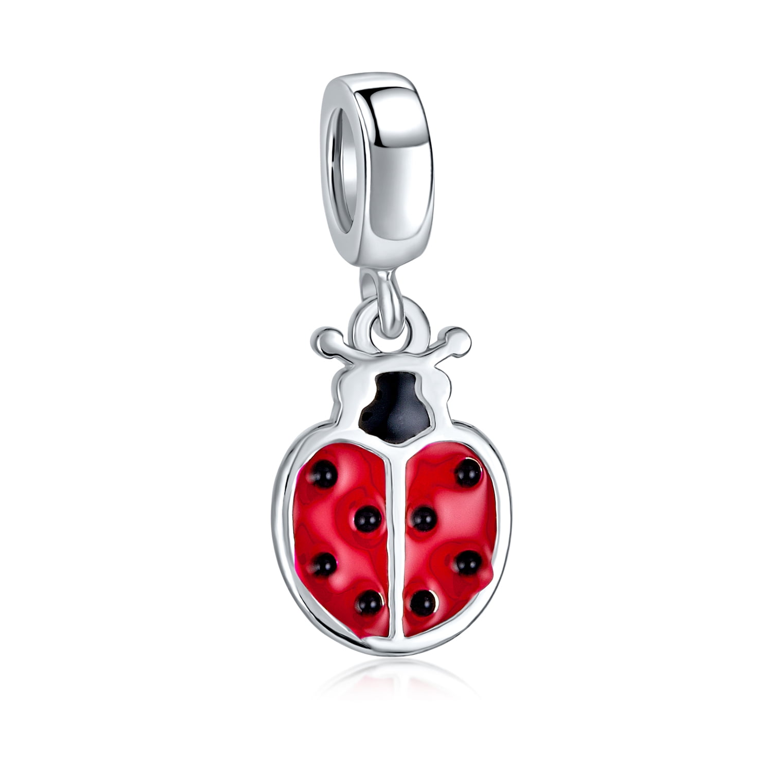 Ladybug Red Crystal 925 Sterling Silver Bead Fit European Brand Charms