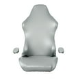 thumbnail image 4 of Funda elástica y extraíble para silla gaming, con reposabrazos y protector de asiento. Gris, 4 of 5