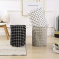 thumbnail image 2 of [] Plaid Dirty Clothes Basket Storage Bucket Foldable Laundry Hamper Bucket with Handles for Storage Bin Kids Room Home Organizer Storage Hamper, 2 of 6