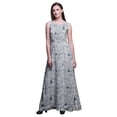 thumbnail image 1 of Bimba Robe Longue Décontractée Sans Manches à Col Rond pour Femmes, Imprimé Oiseau - Grand, 1 of 5