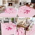 thumbnail image 5 of Valentine's Day Area Rugs 6'x9', Washable Small Throw Rugs for Kitchen Dining room, Pink Bows Romantic Love Heart Indoor Outdoor Rug Non-Slip Low Pile Carpet Runner Reversible Floor Mats, 5 of 8
