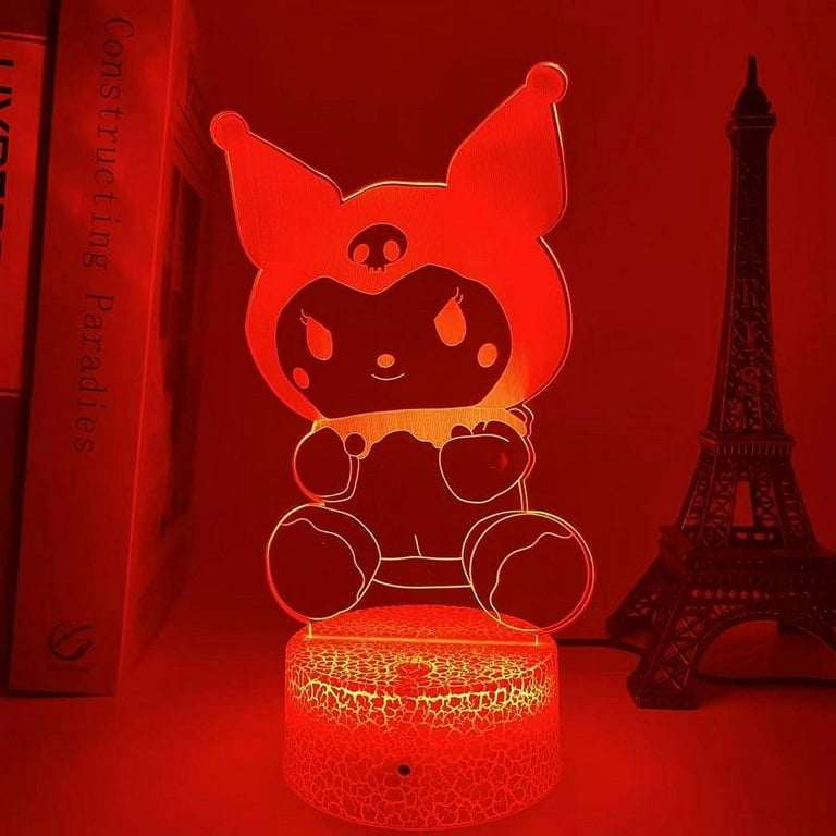 Kuromi Kawaii Teen Neon LED Night Light - Smart Touch Lamp with 16