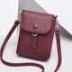 thumbnail image 3 of Bolsos Bandolera para Mujer Pequeño Cuero Vegano Mini Cartera De Hombro Tarjeta Acolchada Monedero, Claret, 3 of 5