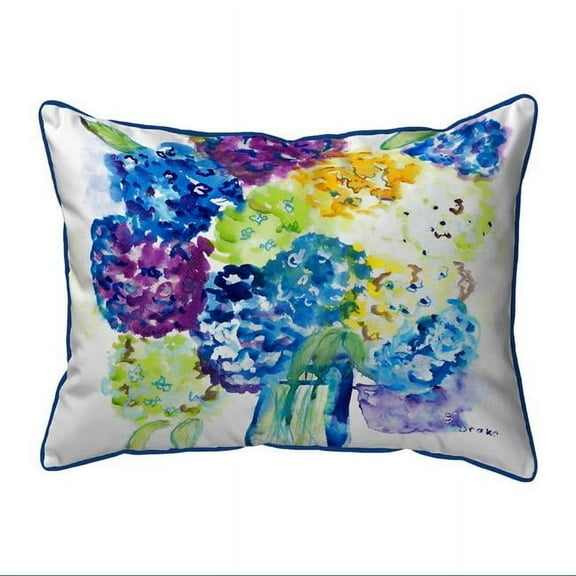 11 x 14 in. Betsys Hydrangea Small Indoor & Outdoor Pillow