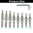 thumbnail image 3 of FRKSMD-16 PCS Self Centering Drill Bit Set, 5/64-1/4" VIX Bit Hinge Drill Bit, Quick-Change 1/4" Hex Shank with 1 Hex Key for Woodworking Window Door Hinge, 3 of 4