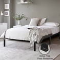 thumbnail image 6 of ZXNYH Black Queen Bed Frame Metal No Box Spring Needed 14 Inch Platform Heavy Duty Beds Frames with Storage, BQ, 6 of 7