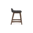 thumbnail image 4 of Jeyn Counter Stool with Footrest Set of 2, Brown Wood, Charcoal Gray, 4 of 6