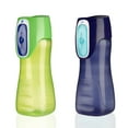 thumbnail image 2 of Contigo Kids Trekker Water Bottle with AUTOSEAL Lid Navy Blue and Granny Smith Green, 14 fl oz., 2-pack, 2 of 5