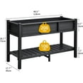 thumbnail image 5 of DEXTRUS Raised Garden Bed with Storage Shelf, Elevated Garden Bed for Patio, Balcony, Black, 5 of 9