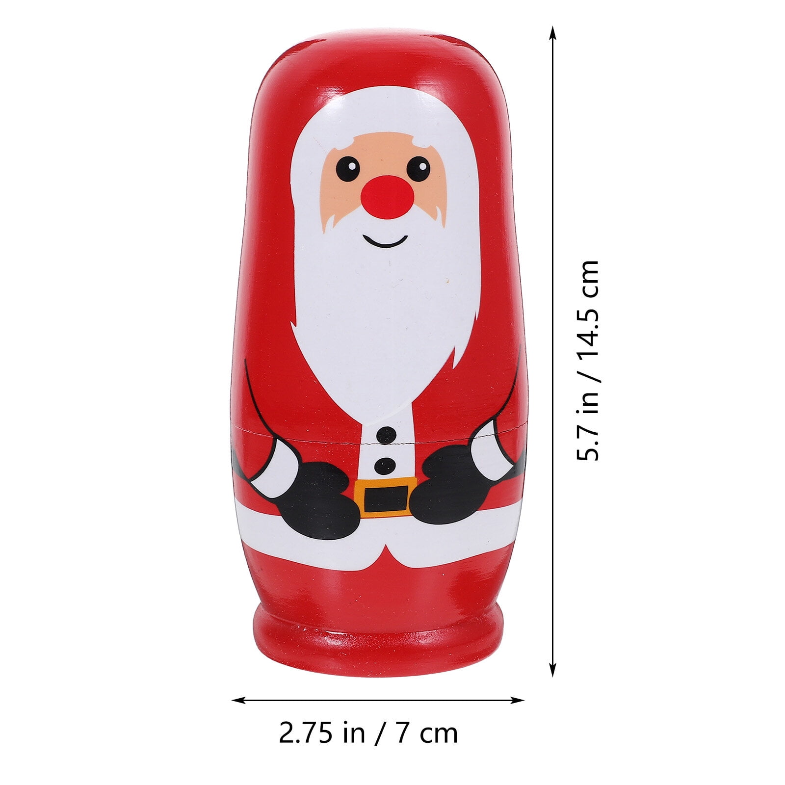 1 Set Russian Nesting Dolls Matryoshka Christmas Dolls 6layer Xmas Wooden Russian Nesting Dolls