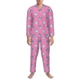 thumbnail image 3 of Naloa French Bulldog Men’s Pajamas Set - Long Sleeve Button Down Sleep Shirt and Pajama Bottoms Sleepwear Set-Small, 3 of 7