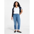 thumbnail image 2 of Time and Tru Women's Mid Rise Boyfriend Jeans, 26" Inseam, Sizes 0-22, 2 of 6