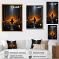 thumbnail image 4 of Designart "Meditation Pose in Divine Sanctuary I" Spiritual Canvas Wall Art - Global Yellow Meditation Bedroom Canvas Wall Art, 4 of 6