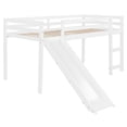 thumbnail image 6 of Bellemave Twin Loft Bed with Slide, Wood Low Loft Bed with Climbing Ladder & Storage Space, Twin Size Beds for Teen, No Box Spring Needed (White), 6 of 7