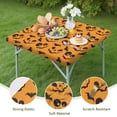 thumbnail image 4 of Pumpkin Bat Halloween Pattern Square Fitted Tablecloth with Elastic Edge,Square Table Cover,Washable Elastic Table Cover for Home Kitchen Party Decor 34"x34", 4 of 6