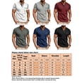thumbnail image 7 of Frontwalk Men T Shirts Button Up Summer Tops Pocket Henley Mens Loose Fit Blouse Short Sleeve Basic Tee Burgundy L, 7 of 7