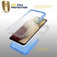 thumbnail image 2 of Samsung Galaxy A22 5G Case With Built-in Screen Protector, Rosebono Hybrid Gradient Transparent Soft TPU Clear Skin Cover 360 Protection Case For Samsung Galaxy A22 5G (Blue), 2 of 5