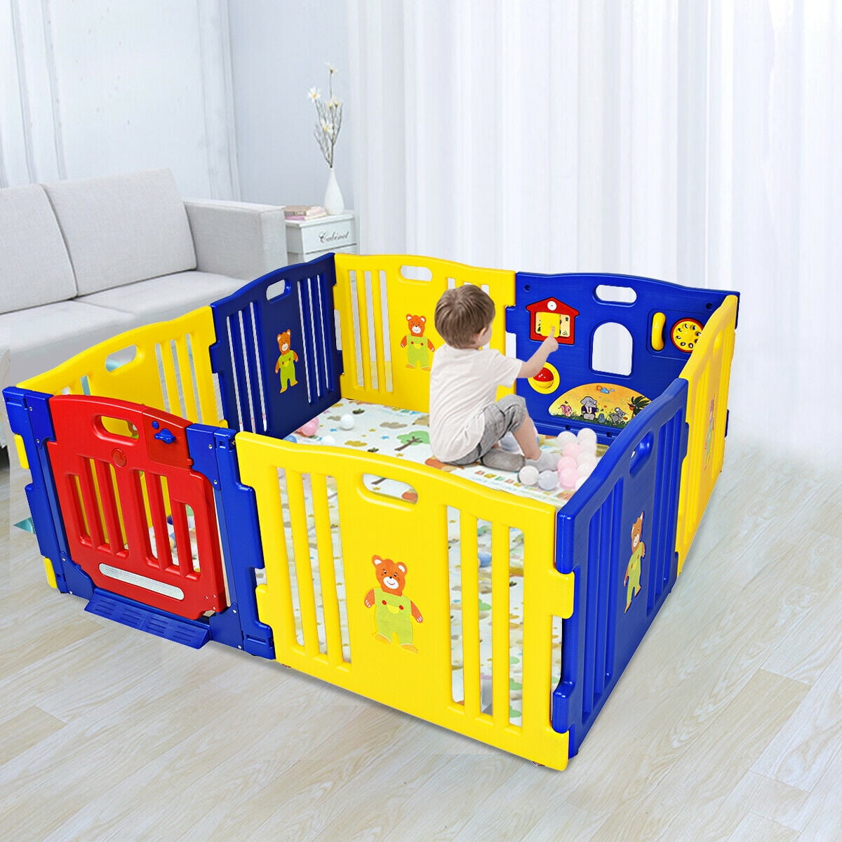 eight panel play yard