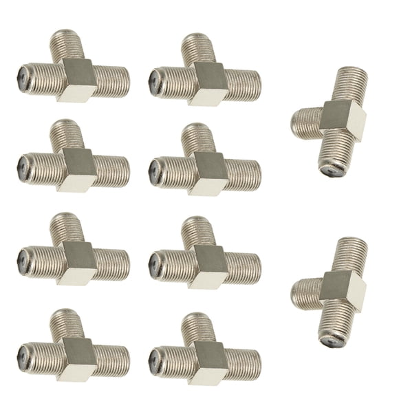 OULII F Type Coax Splitter 3 Way Zinc Alloy for TV Cable Signal Splitting Easy Installation