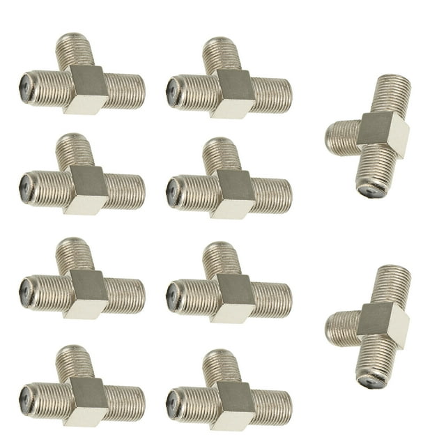 OULII F Type Coax Splitter 3 Way Zinc Alloy for TV Cable Signal Splitting Easy Installation