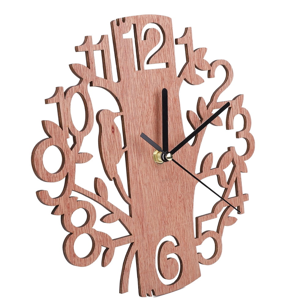Tebru Wall Watch Decor, Hanging Clock, Modern For Living Room Office