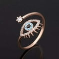thumbnail image 3 of Adjustable Evil Eye ring - Rose gold- Silver  Gold, 3 of 3