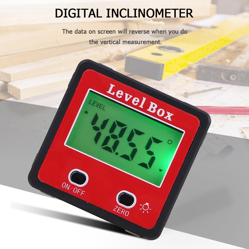 Digital Display Inclinometer Spirit Level Box Protractor Angle Finder Gauge ✔ 